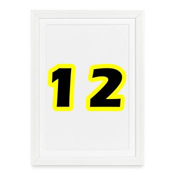 12 Symbole numérique - Affiche encadrée (27 × 37 cm) - blanc - Devant