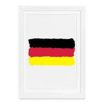 black red gold Germany flag Germany - Framed poster (27 × 37 cm) - white - Front