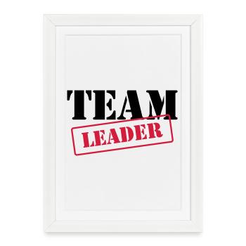 [ Team Leader ] - Framed poster (27 × 37 cm) - white - Front
