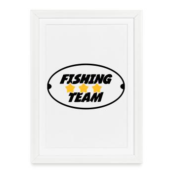 Fishing Team - Affiche encadrée (27 × 37 cm) - blanc - Devant