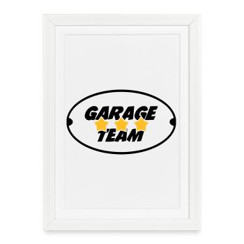 Garage Team - Affiche encadrée (27 × 37 cm) - blanc - Devant