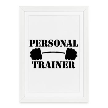 musculation - Affiche encadrée (27 × 37 cm) - blanc - Devant