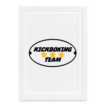 Kickboxing / Kick-Boxeur / Kick Boxing / - Affiche encadrée (27 × 37 cm) - blanc - Devant