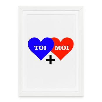 TOI MOI COEUR - Affiche encadrée (27 × 37 cm) - blanc - Devant