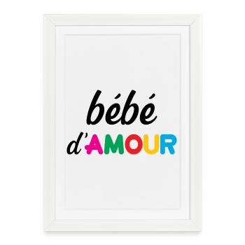 bébé d'Amour - Affiche encadrée (27 × 37 cm) - blanc - Devant