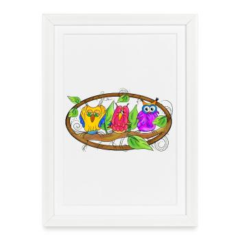 Sagesse - Édition Hibou - Affiche encadrée (27 × 37 cm) - blanc - Devant