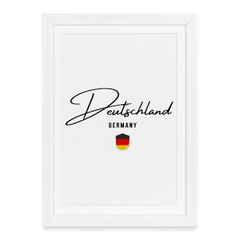 Flag of Germany, German pride - Framed poster (27 × 37 cm) - white - Front