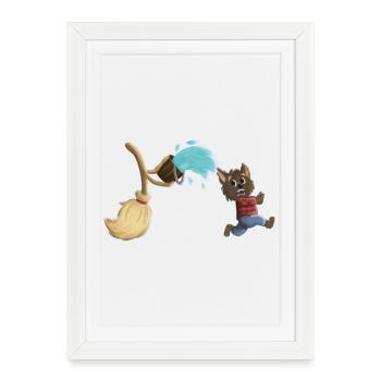 The sorcerer's apprentice as werewolf - Framed poster (27 × 37 cm) - white - Front