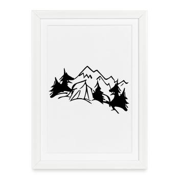 Tente Dream Nature - Design Couleur Modifiable - Affiche encadrée (27 × 37 cm) - blanc - Devant