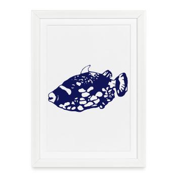 SAUMON PANTHÈRE - Affiche encadrée (27 × 37 cm) - blanc - Devant