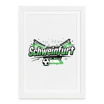 Conception du stade de football de Schweinfurt - Affiche encadrée (27 × 37 cm) - blanc - Devant