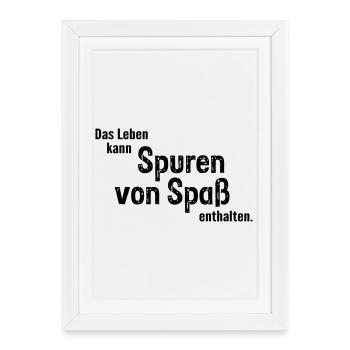 Traces of fun - Framed poster (27 × 37 cm) - white - Front