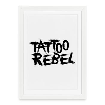 Tattoo Rebel black - Framed poster (27 × 37 cm) - white - Front