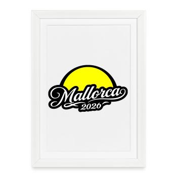 Soleil Majorque 2026 - Affiche encadrée (27 × 37 cm) - blanc - Devant