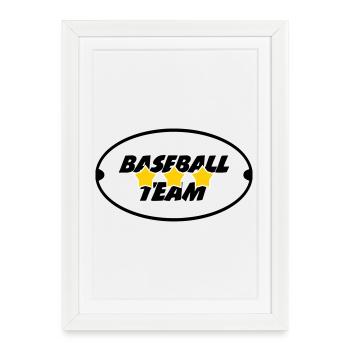 Baseball Team - Sport - Affiche encadrée (27 × 37 cm) - blanc - Devant