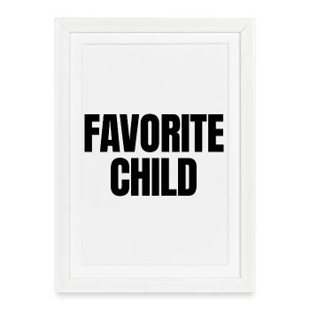 Enfant préféré - Affiche encadrée (27 × 37 cm) - blanc - Devant