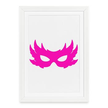 Masque vénitien - Affiche encadrée (27 × 37 cm) - blanc - Devant