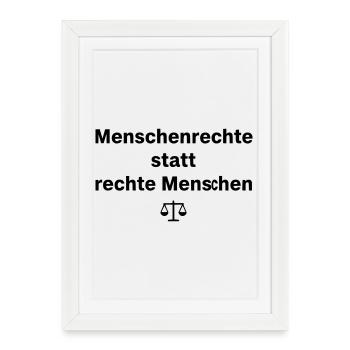 Droits de l’homme : Balance - Affiche encadrée (27 × 37 cm) - blanc - Devant