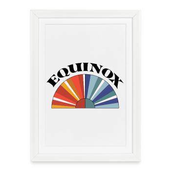 Équinoxe Joyeuses Pâques Printemps Ostara - Affiche encadrée (27 × 37 cm) - blanc - Devant
