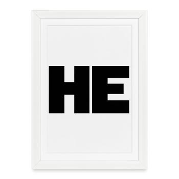 NE – НЕ / NO – The universal no - Framed poster (27 × 37 cm) - white - Front