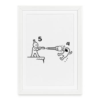 5th Birthday Party 5 Birthday Boy Gift - Framed poster (27 × 37 cm) - white - Front