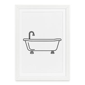 Profil de baignoire - Affiche encadrée (27 × 37 cm) - blanc - Devant