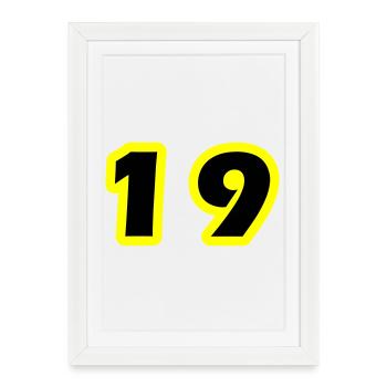 Symbole numérique 19 - Affiche encadrée (27 × 37 cm) - blanc - Devant