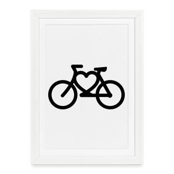 fahrrad - Affiche encadrée (27 × 37 cm) - blanc - Devant