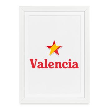 Valencia - Affiche encadrée (27 × 37 cm) - blanc - Devant
