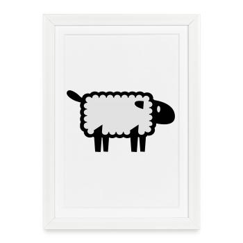 sheep - Framed poster (27 × 37 cm) - white - Front