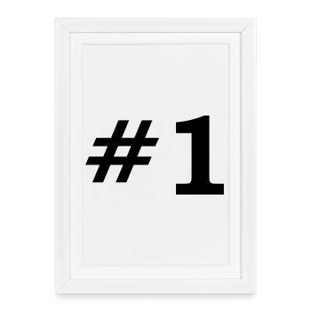 Number One - Framed poster (27 × 37 cm) - white - Front