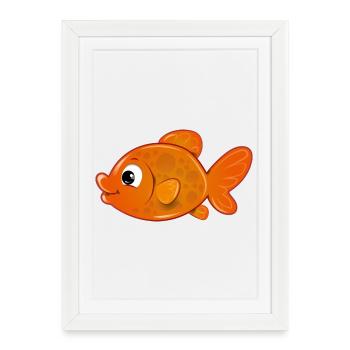 orange fish - Framed poster (27 × 37 cm) - white - Front