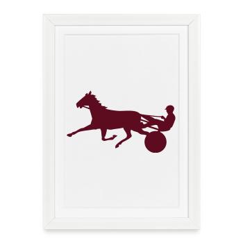 trotteur - Affiche encadrée (27 × 37 cm) - blanc - Devant