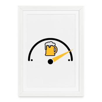 Bier full - Framed poster (27 × 37 cm) - white - Front