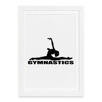 gymnastics - Affiche encadrée (27 × 37 cm) - blanc - Devant