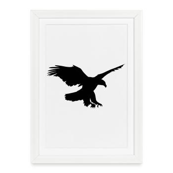Eagle - Framed poster (27 × 37 cm) - white - Front
