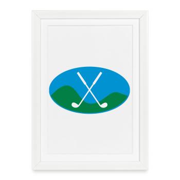 golf - Framed poster (27 × 37 cm) - white - Front