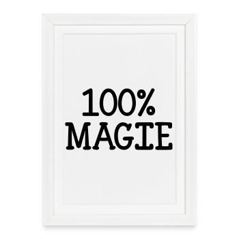 100% Magie - Affiche encadrée (27 × 37 cm) - blanc - Devant