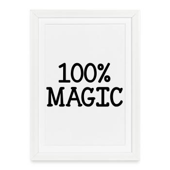 100% Magic - Framed poster (27 × 37 cm) - white - Front