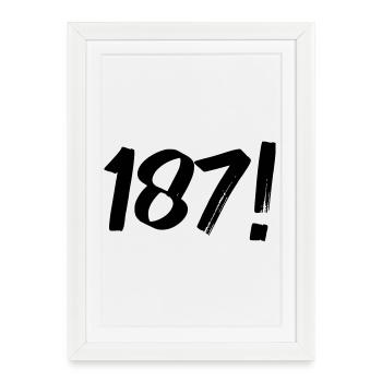 Numéros Un Huit Sept - Affiche encadrée (27 × 37 cm) - blanc - Devant