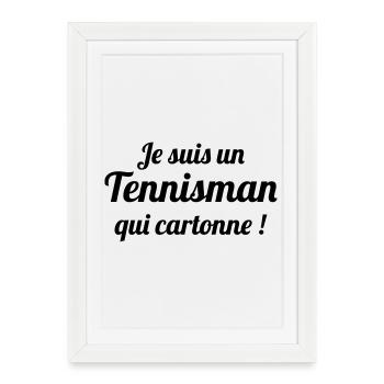 Tennis - Sport - Ball - Player - Game - Sportsman - Framed poster (27 × 37 cm) - white - Front