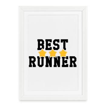 Course à Pied / Running / Jogging / Coureur - Affiche encadrée (27 × 37 cm) - blanc - Devant