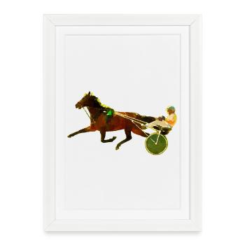 trotteur - Affiche encadrée (27 × 37 cm) - blanc - Devant