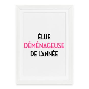 Mover Frachtführer Déménageur Déménagement - Framed poster (27 × 37 cm) - white - Front
