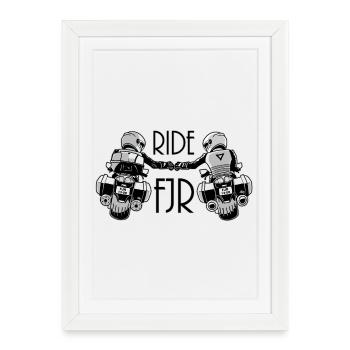 0852 2 RIDE FJR - Affiche encadrée (27 × 37 cm) - blanc - Devant