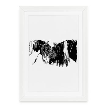 gorgeous tinker riding horses - Framed poster (27 × 37 cm) - white - Front