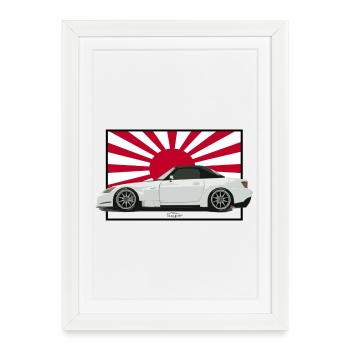 S2000 Swycar Edition - Affiche encadrée (27 × 37 cm) - blanc - Devant