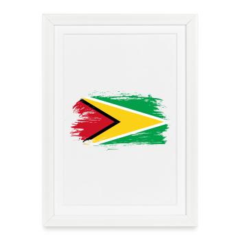 guiana flag - Framed poster (27 × 37 cm) - white - Front