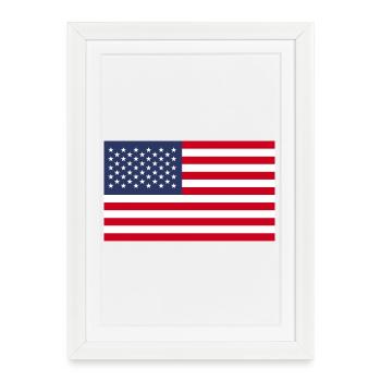 United States flag - Framed poster (27 × 37 cm) - white - Front