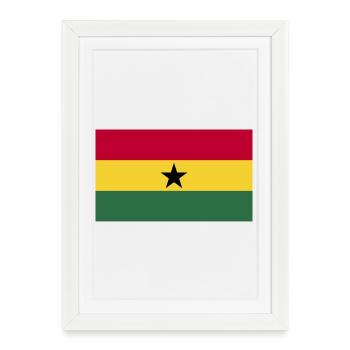 Drapeau national du Ghana - Affiche encadrée (27 × 37 cm) - blanc - Devant